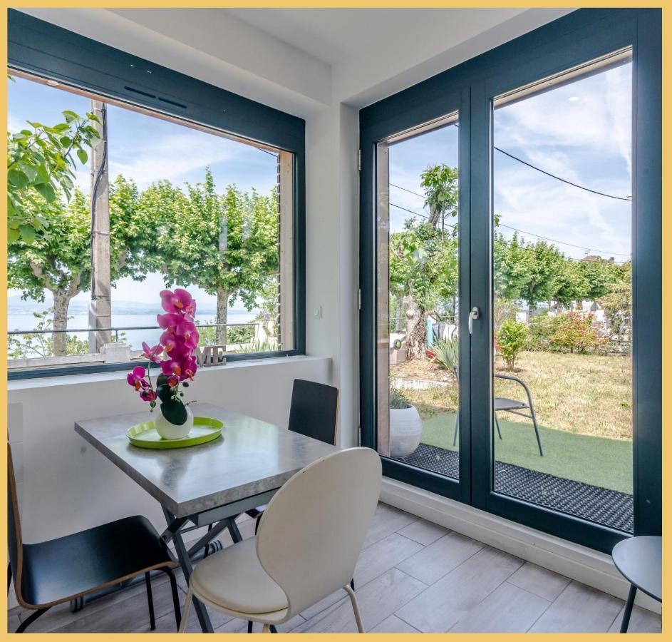 Appartement Cozy 1 Panoramique Lac Leman 托农莱班 外观 照片